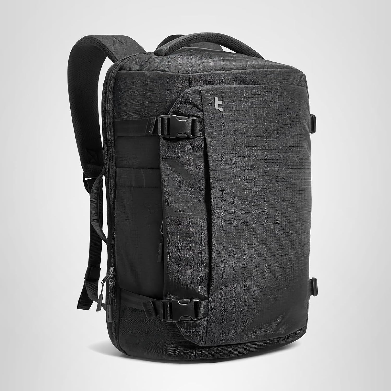 Black tomtoc Navigator-T66 28-liter travel backpack with compression straps